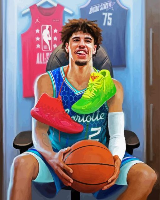 Lamelo Ball Basketballer Art Diamond Painting