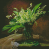 Lily Of Valley Bouquet Vase Diamond Painting