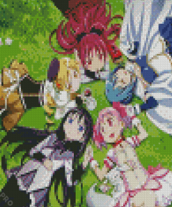 Madoka Kaname And Anime Girls Diamond Painting