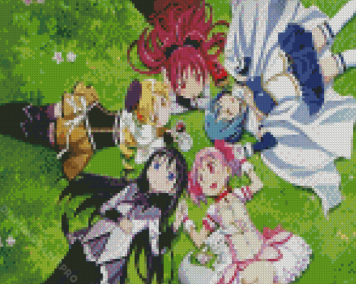 Madoka Kaname And Anime Girls Diamond Painting