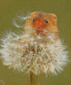 Mouse And Dandelion Diamond Painting
