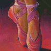 Pink Pointe Shoes Diamond Painting