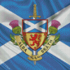 Scotland Crest And Flag Diamond Painting