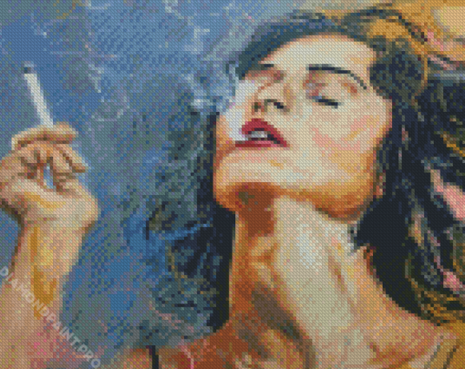 Smoking Woman Art Diamond Painting