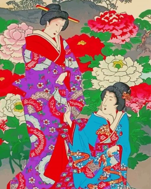 Two Japanes Women Talking Diamond Painting