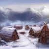 Viking Village In Snow Diamond Painting