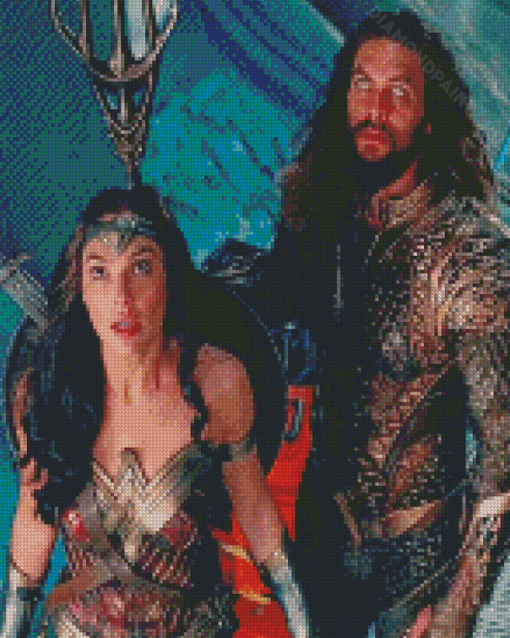 Wonder Woman And Aquaman Diamond Painting