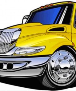 Yellow Tow Truck Diamond Painting