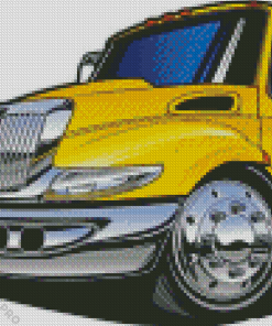 Yellow Tow Truck Diamond Painting