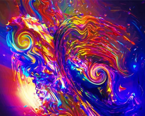 Abstract Colorful Waves Art Diamond Painting