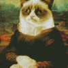 Aesthetic Cat Mona Lisa Diamond Painting