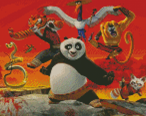 Aesthetic Kung Fu Panda Diamond Painting