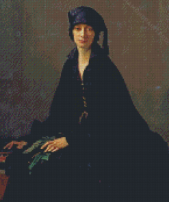 Aesthetic Lady In Black Diamond Painting