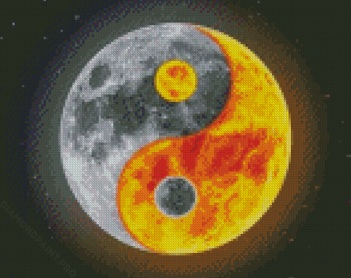 Aesthetic Moon And Sun Diamond Painting