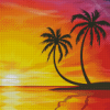 Aesthetic Sunset Palm Tree Diamond Painting