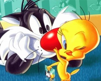 Aesthetic Sylvester And Tweety Diamond Painting