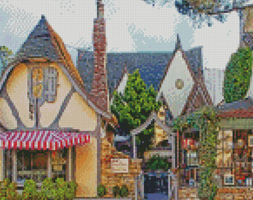 Aesthetic Armel California Cottages Diamond Painting