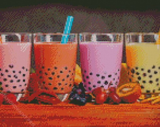 Aesthetic Bubble Tea Diamond Painting