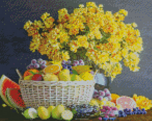 Aesthetic Flowers And Fruits Diamond Painting