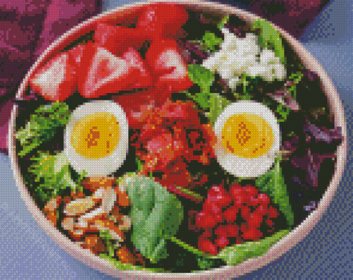 Aesthetic Morning Breakfast Egg And Salad Diamond Painting