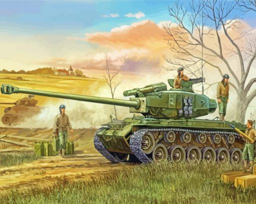 Aesthetic Ww2 Tank Art Diamond Painting