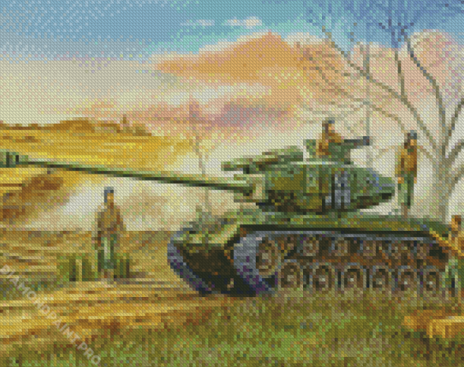 Aesthetic Ww2 Tank Art Diamond Painting