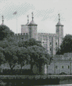 Black And White Tower Of London Diamond Painting