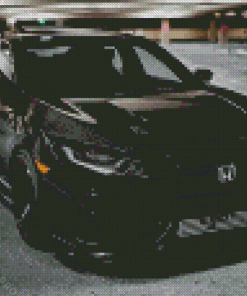 Black Honda Civic Car Diamond Painting