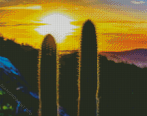 Cactus Sunset Diamond Painting