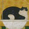Cat In A Tub Warren Kimble Diamond Painting