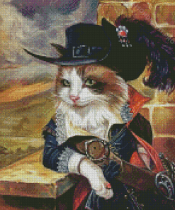 Classy Puss In Boots Diamond Painting