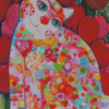 Colorful Kitten And Candy Diamond Painting
