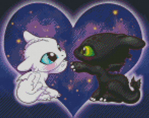 Cute Toothless And Lightfury Diamond Painting