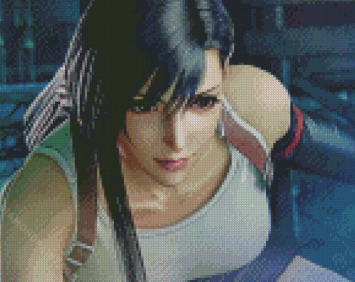 Final Fantasy Tifa Lockhart Diamond Painting