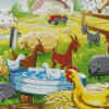 Goats And Chickens Animals Diamond Painting