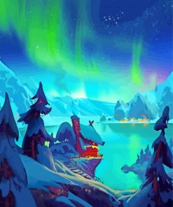 Alaska Background Illustration Diamond Painting