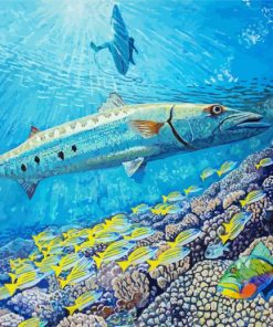 Barracuda And Fish Diamond Painting