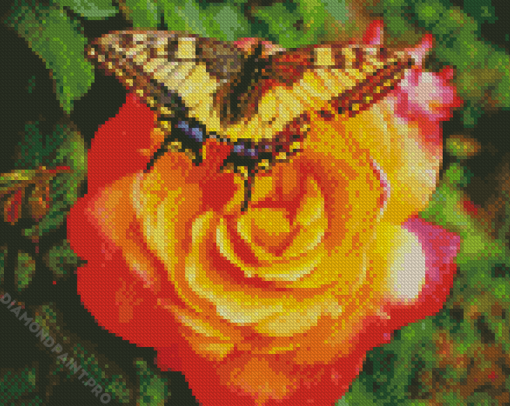 Butterfly Rose Diamond Painting