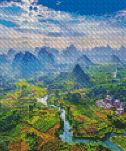 Chinese Landscape Diamond Painting