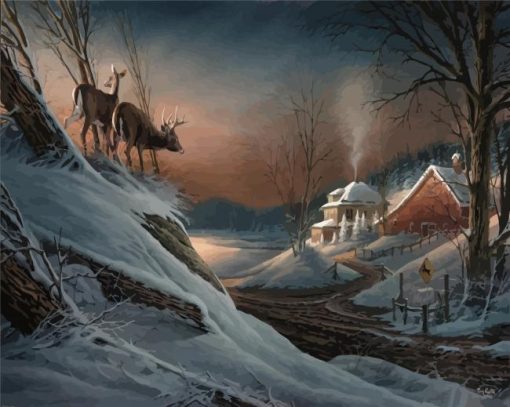 Deer Crossing By Terry Redlin Diamond Painting