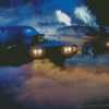 Fast And Furious Cars With Smoke Diamond Painting