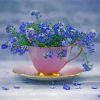Forget Me Nots In Cup Diamond Painting