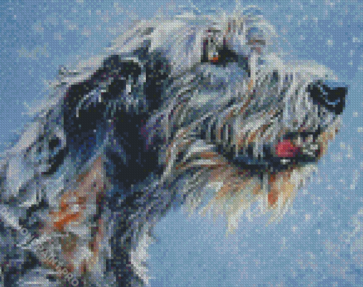 Irish Wolfhoun Dog Art Diamond Painting