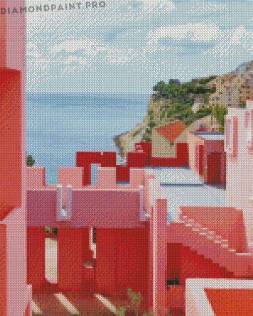 La Muralla Roja Building In Calpe Diamond Painting