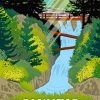 Olympic National Forest Park Illustration Diamond Painting