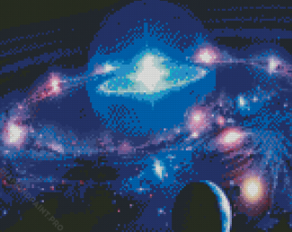 Planets And Star Diamond Painting