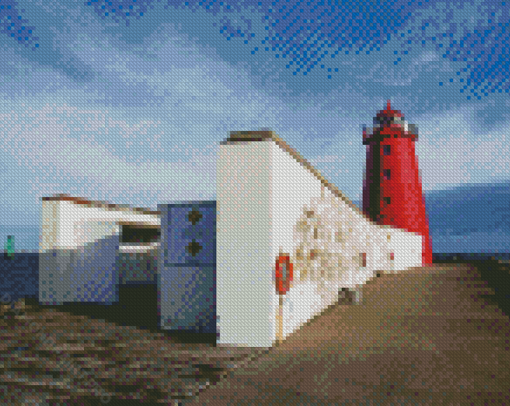 Poolbeg Lighthouse Sandycove Dublin Diamond Painting