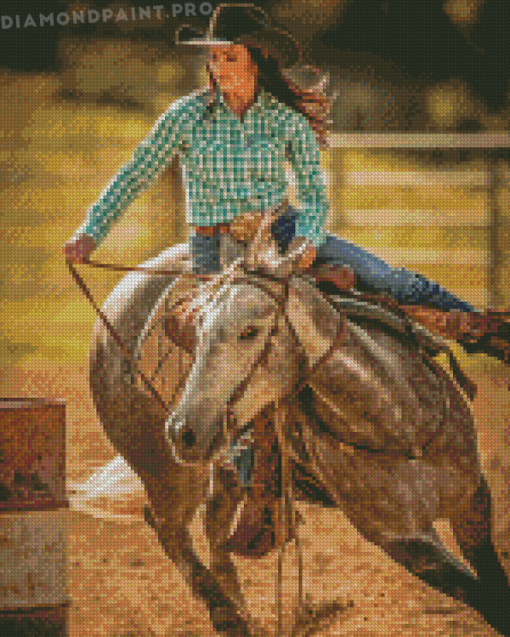 Rodeo Queen Barrel Racing Diamond Painting