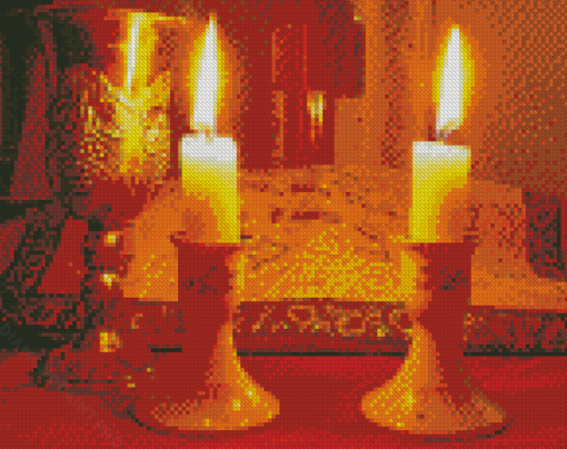 Shabbat Candles Diamond Painting