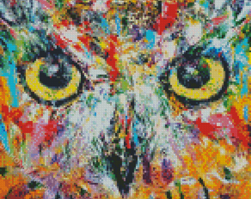 Abstract Mystic Owl Diamond Painting